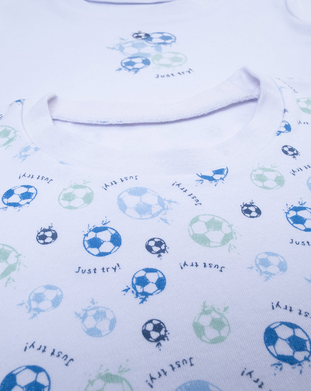 Pack 2 t-shirt bimbo calcio organic cotton