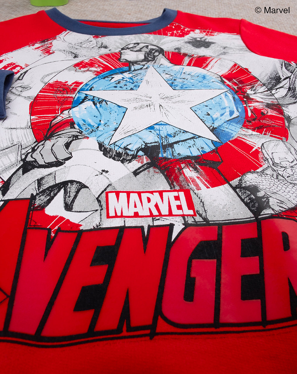 Pigiama bimbo avengers rosso/blu