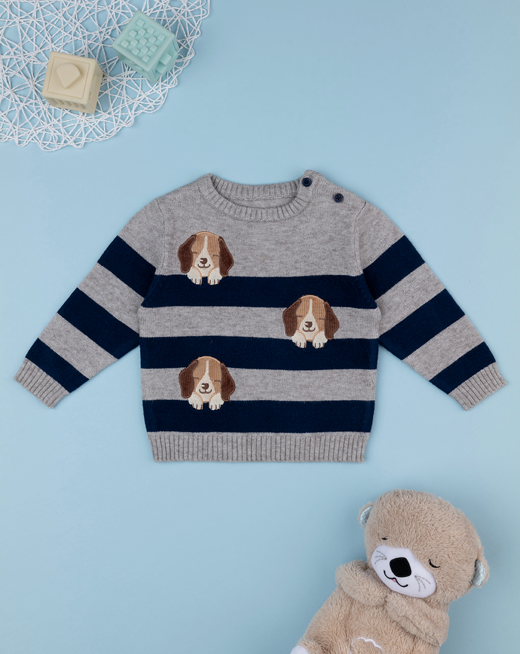 Maglia tricot bimbo "cagnolini"