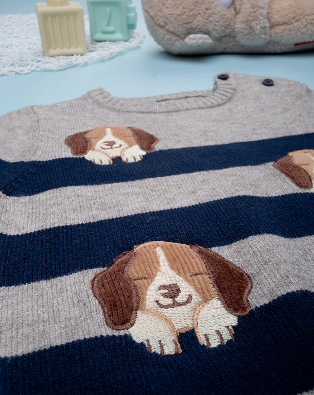 Maglia tricot bimbo "cagnolini"