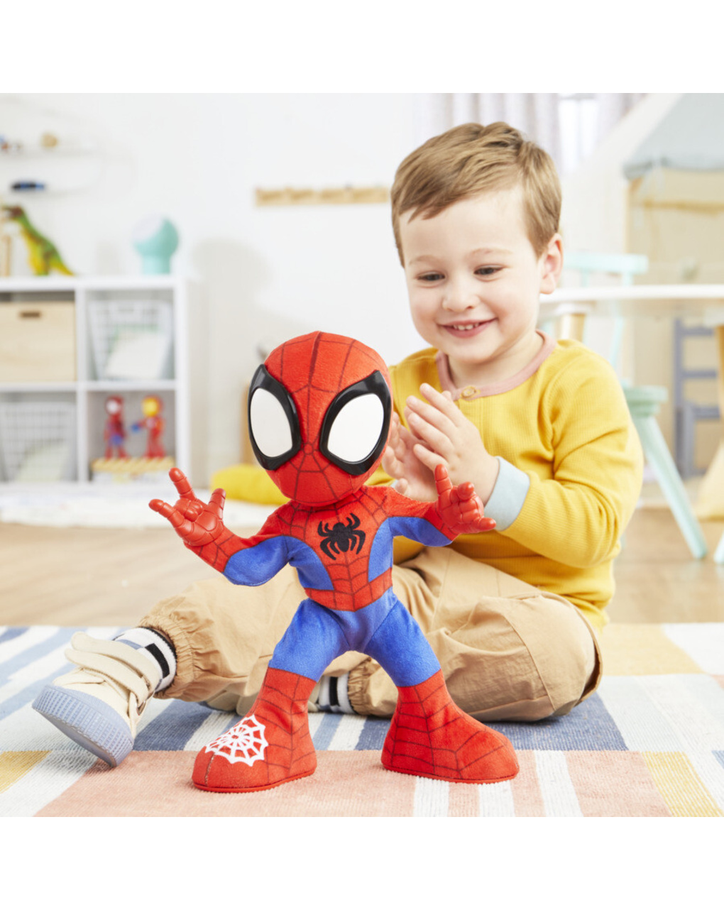 Spidey balla e gattona - peluche interattivo - 3+ - hasbro marvel spidey