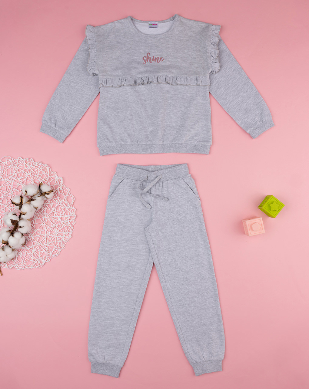 Completo jogging bimba grigio