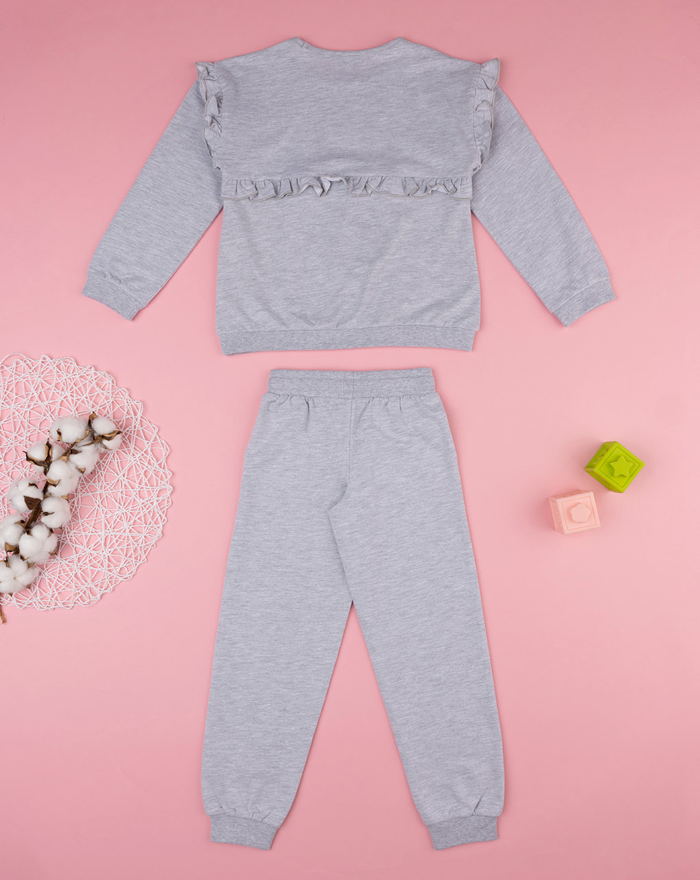 Completo jogging bimba grigio