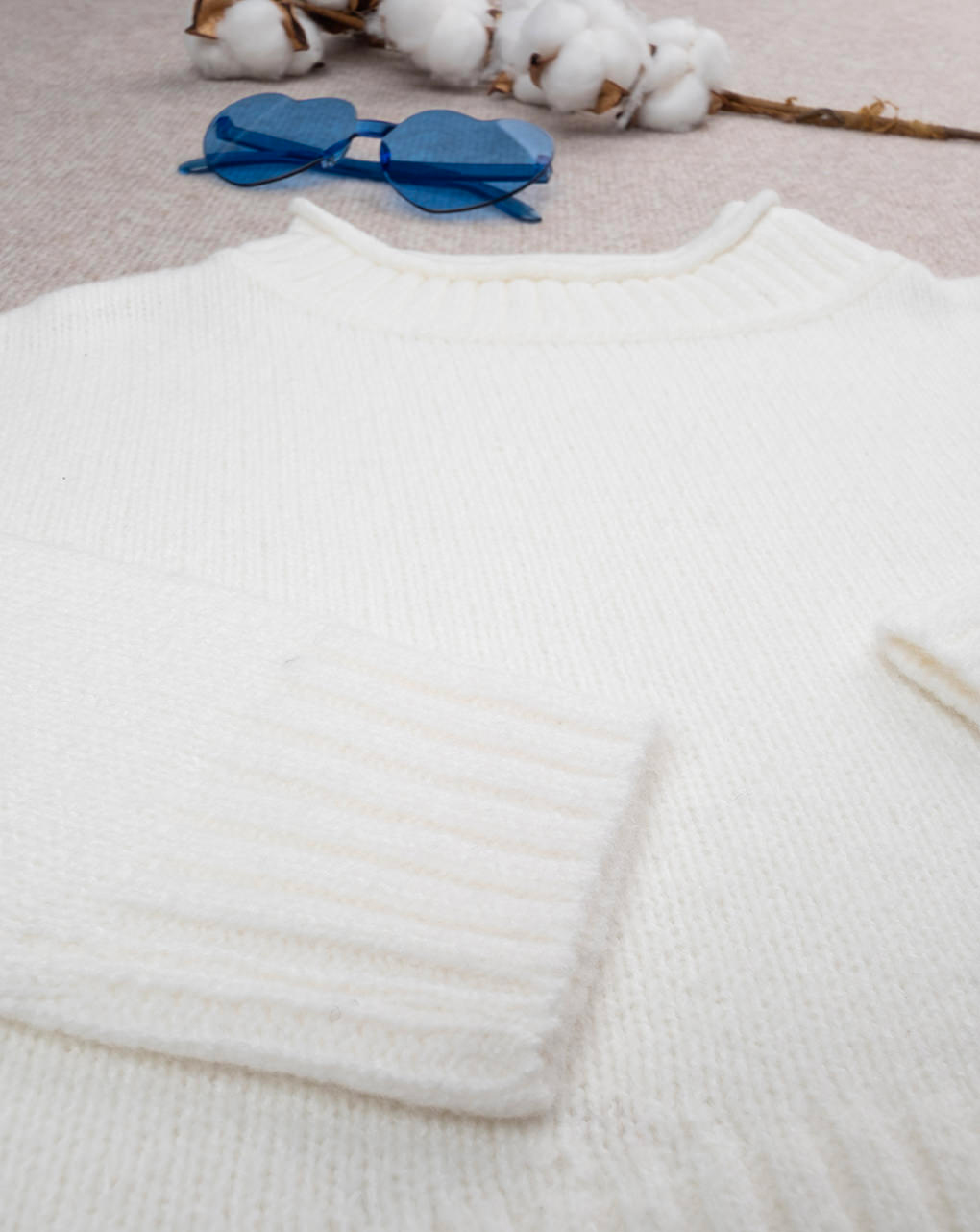 Maglione tricot bianco bimba