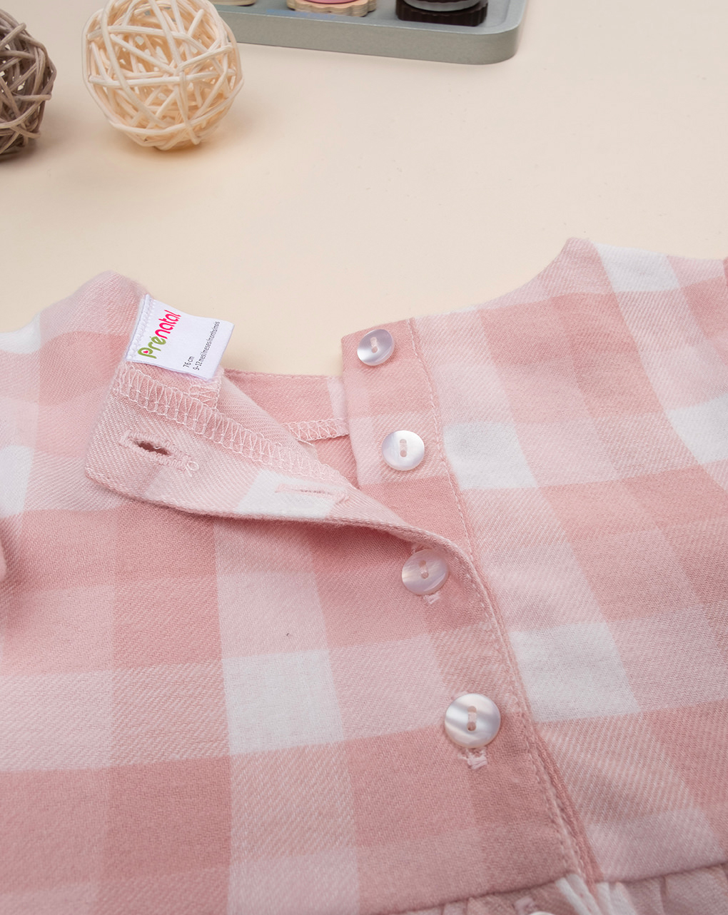 Camicia bimba bianca/rosa