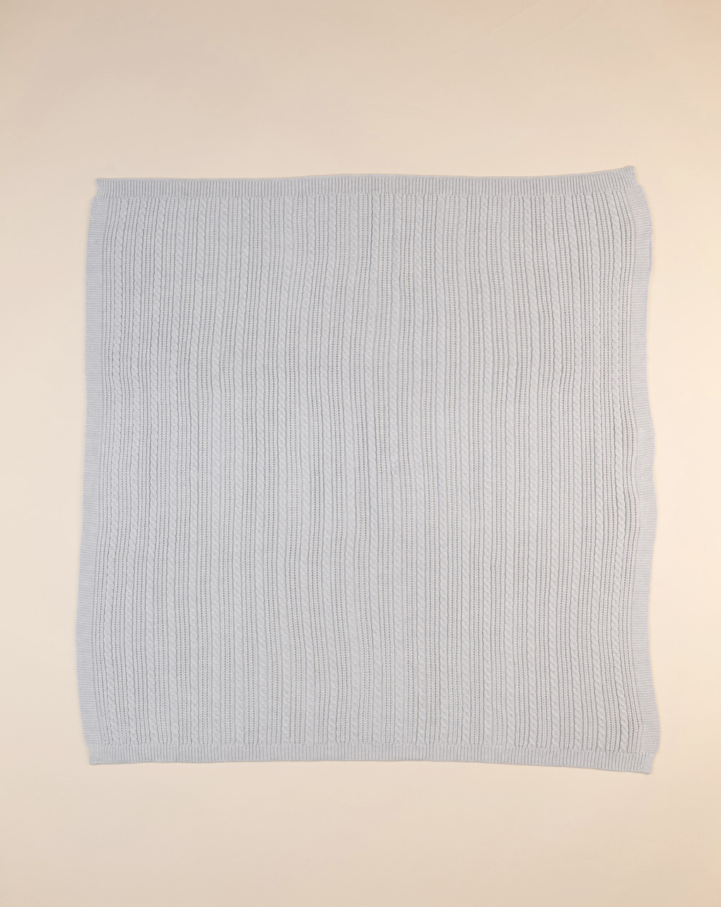 Coperta neonato in tricot grigio melange