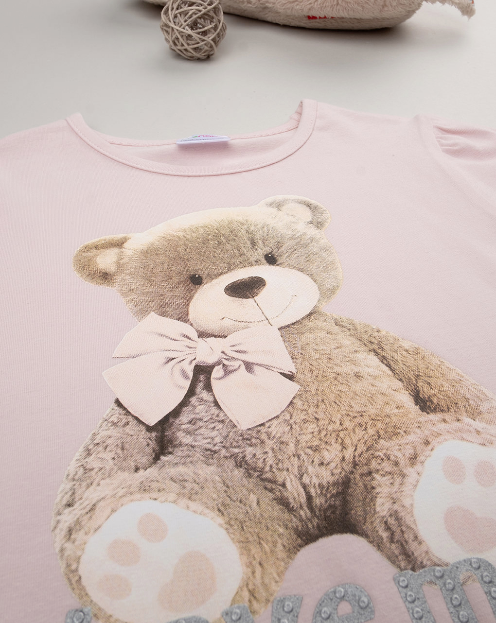 T-shirt bimba rosa stampata