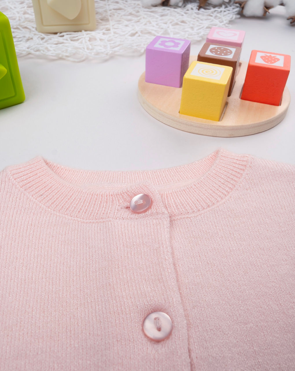 Cardigan tricot bimba rosa