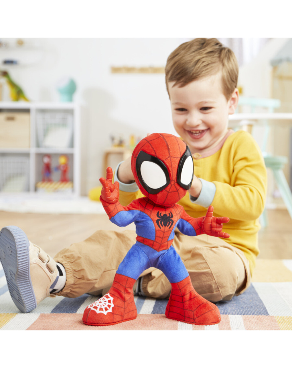 Spidey balla e gattona - peluche interattivo - 3+ - hasbro marvel spidey