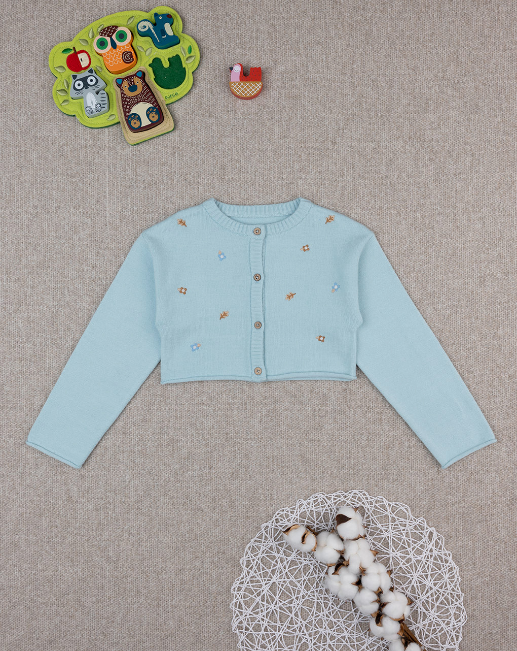 Cardigan tricot bimba azzurro