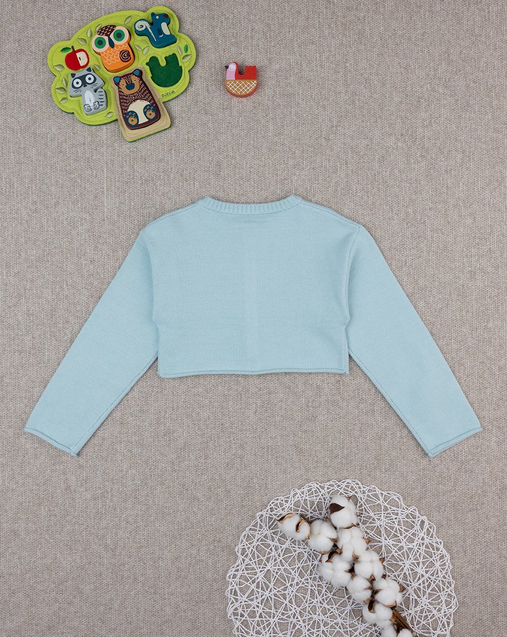 Cardigan tricot bimba azzurro