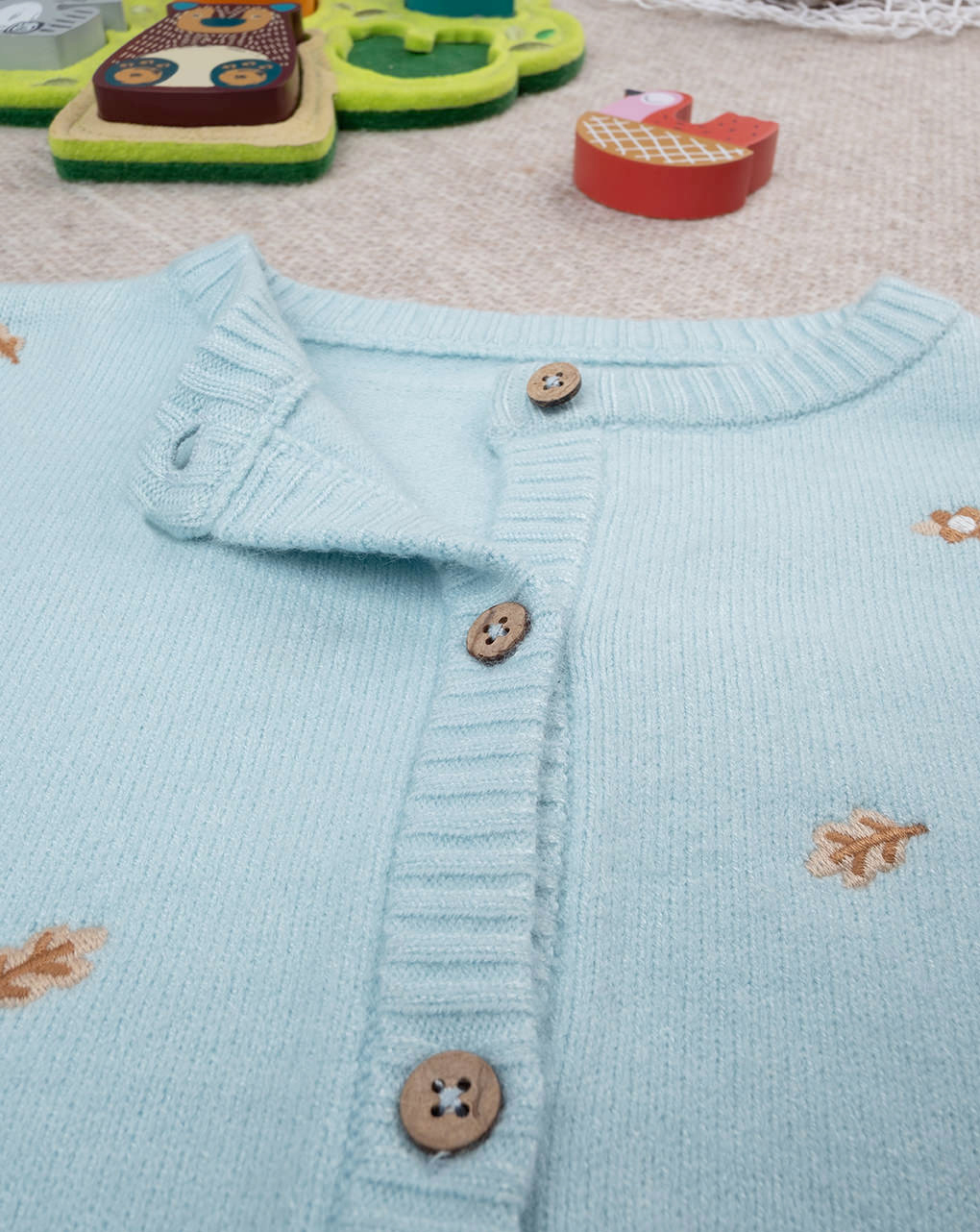 Cardigan tricot bimba azzurro