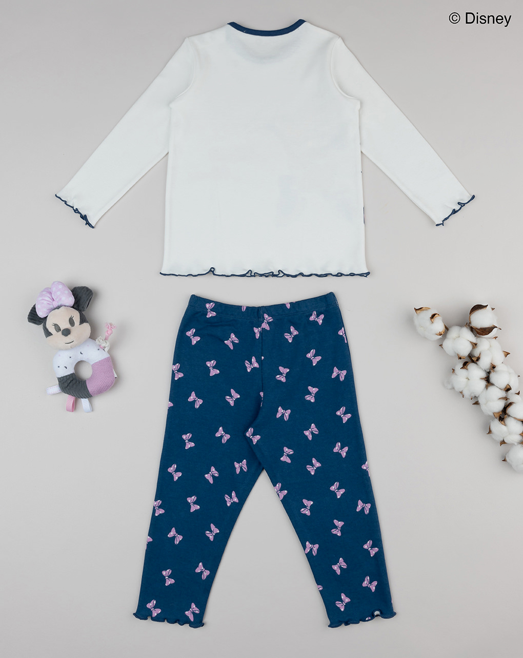 Pigiama bimba minnie bianco/blu