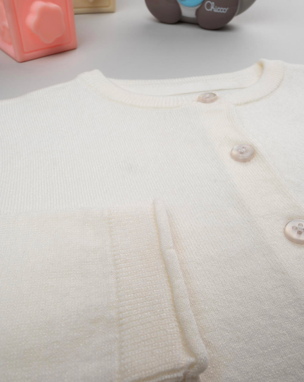 Cardigan bimba bianco