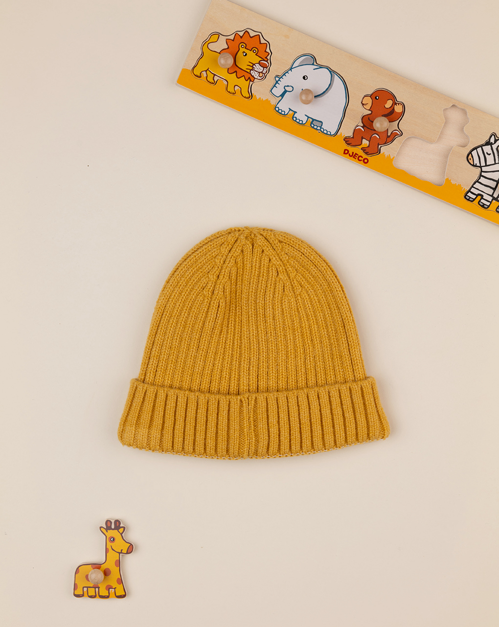 Cappello giallo bimbo con ricamo