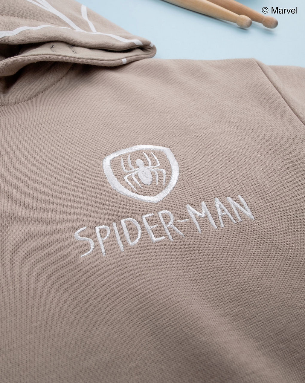 Felpa bimbo beige "spiderman"