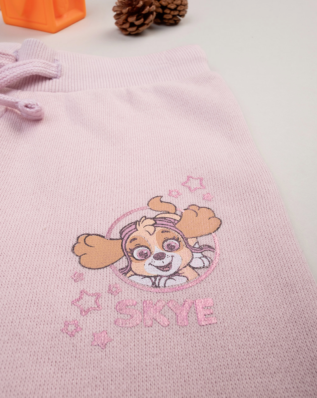 Pantalone felpato bimba rosa paw patrol