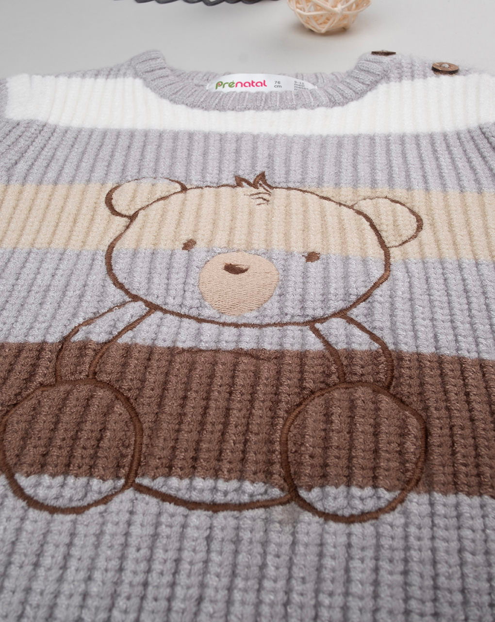 Maglia tricot rigata "teddy"