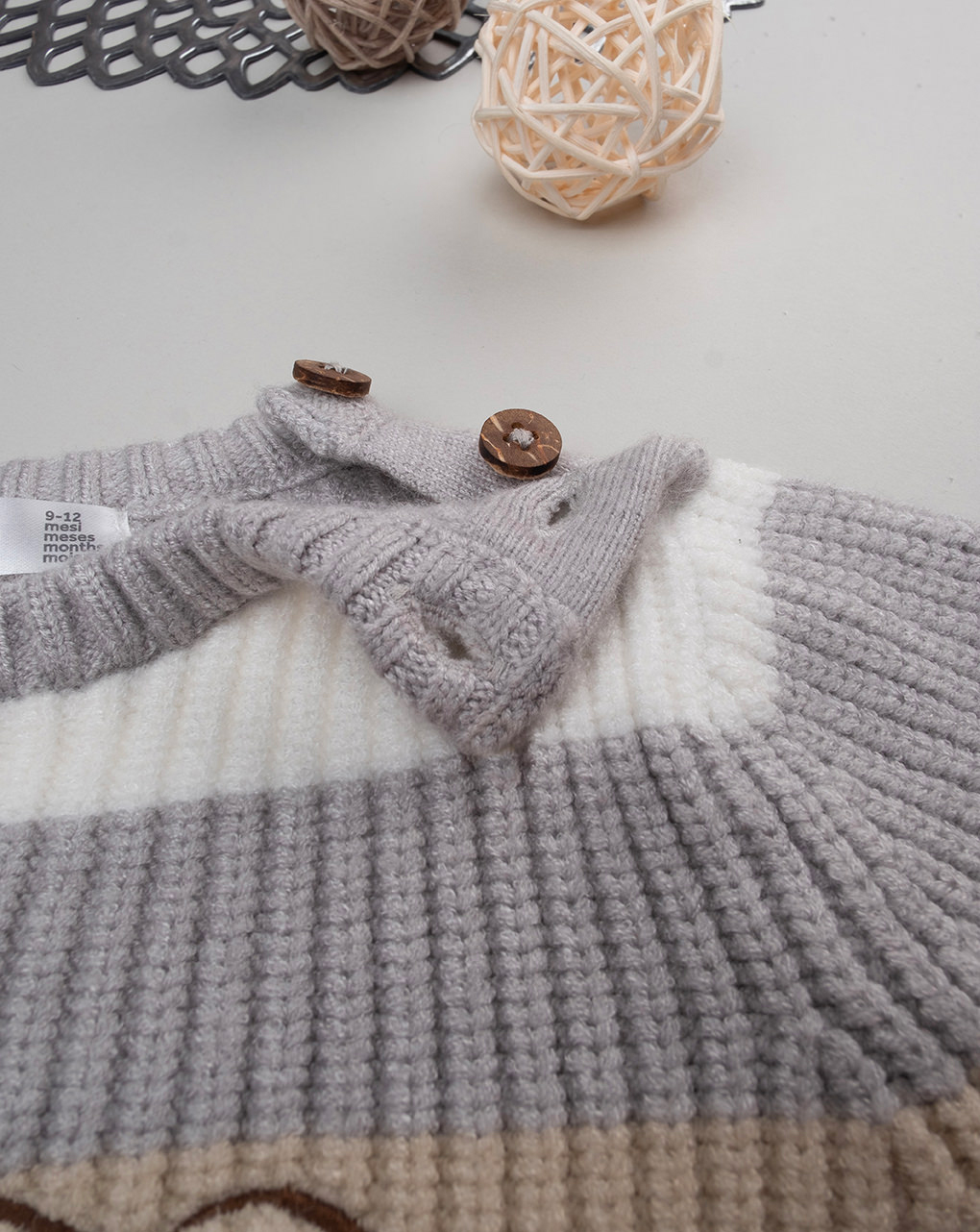 Maglia tricot rigata "teddy"