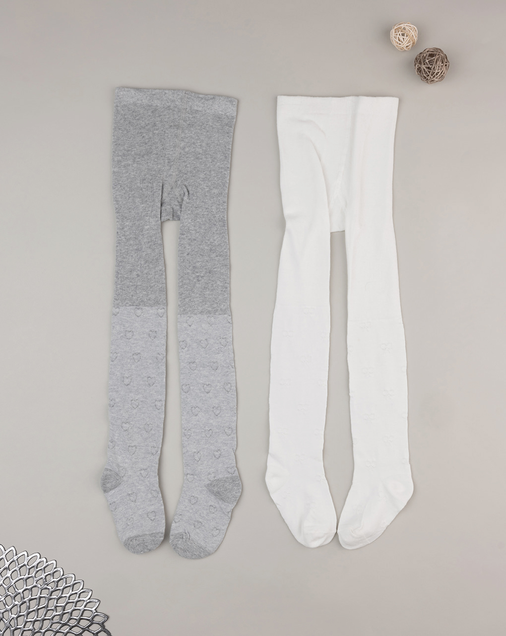 Pack 2 collant bimba grigio