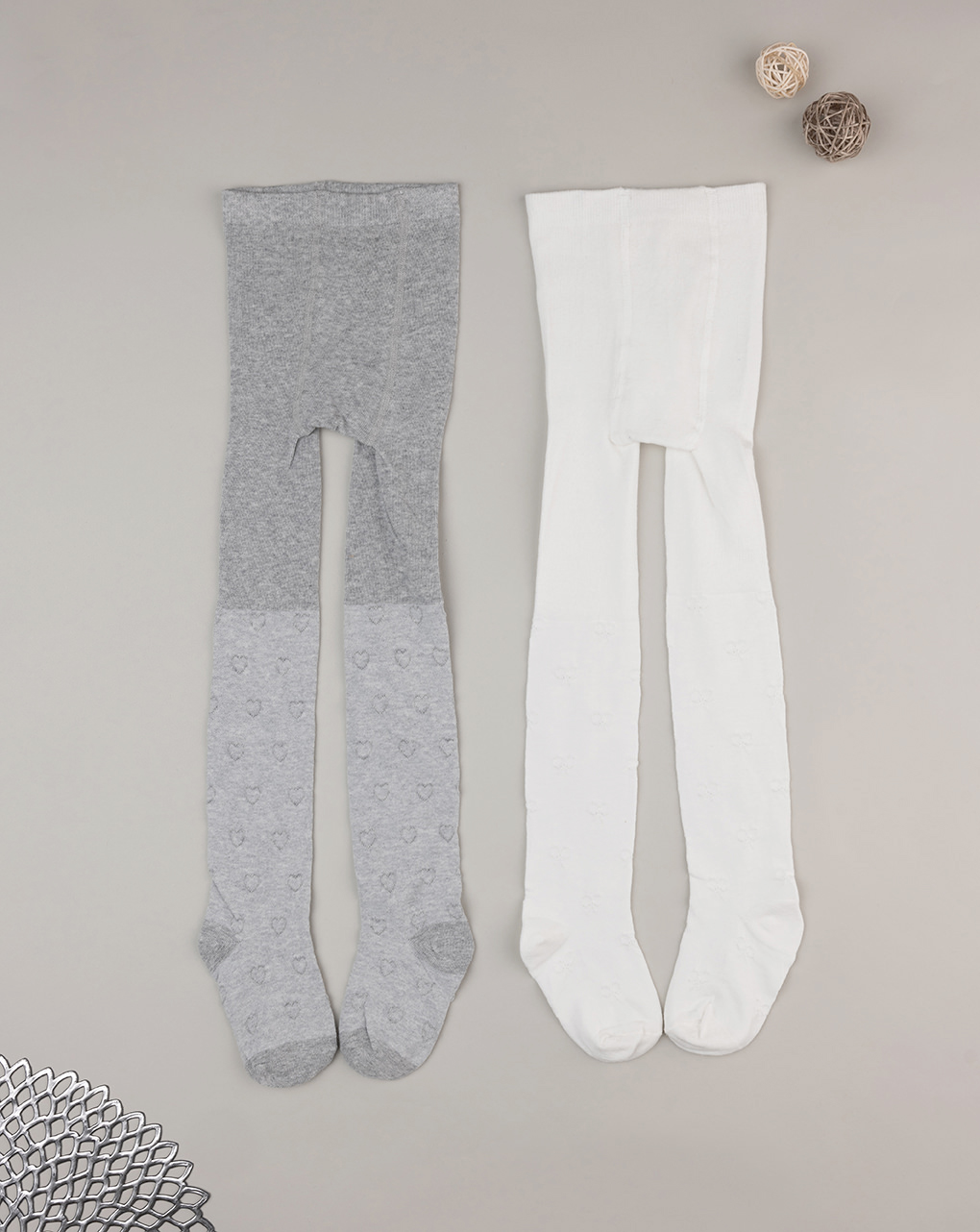 Pack 2 collant bimba grigio