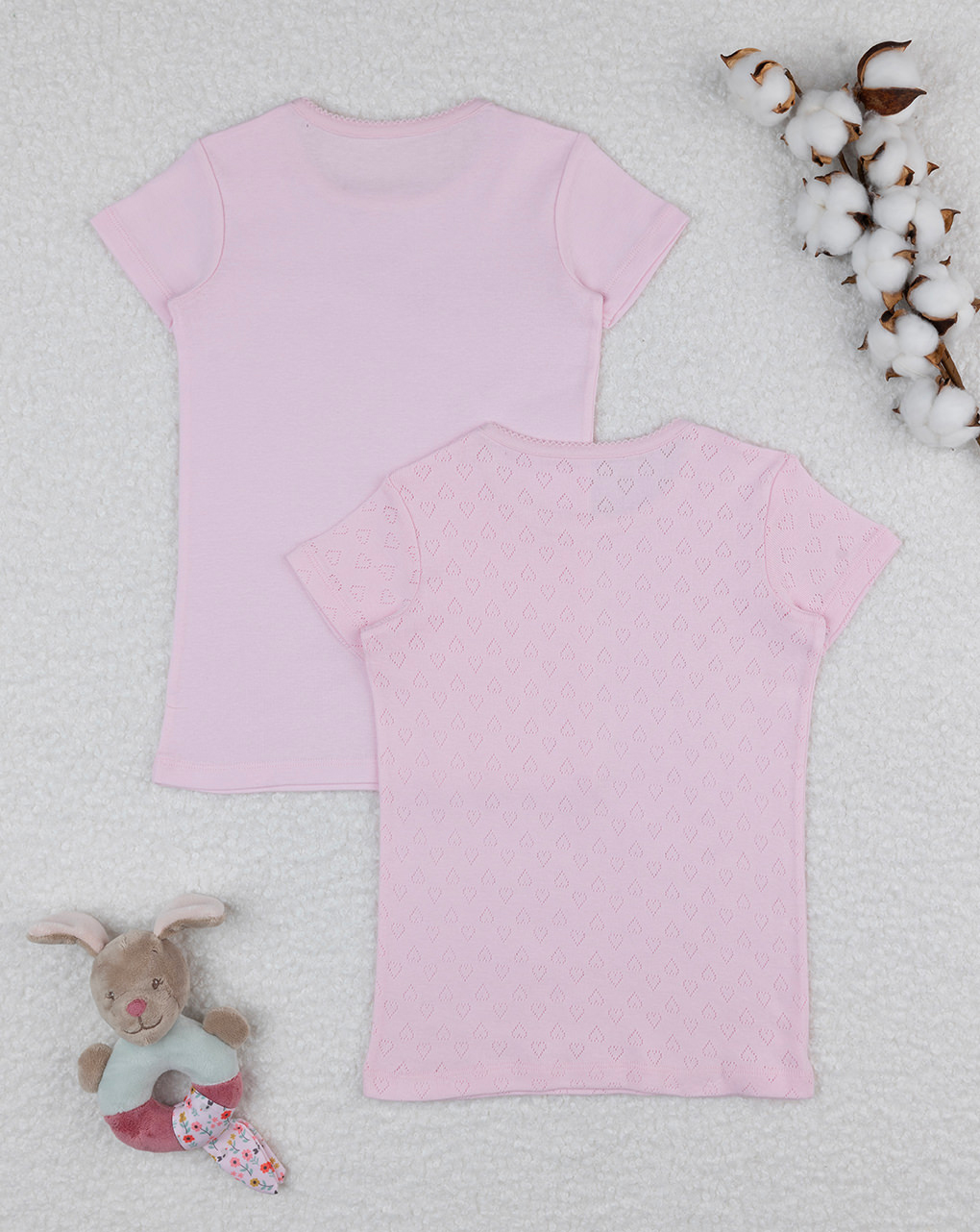 Pack 2 t-shirt rosa bimba