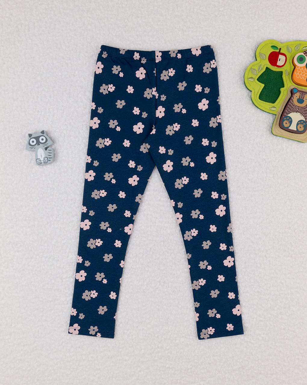 Leggings blu bambina allover