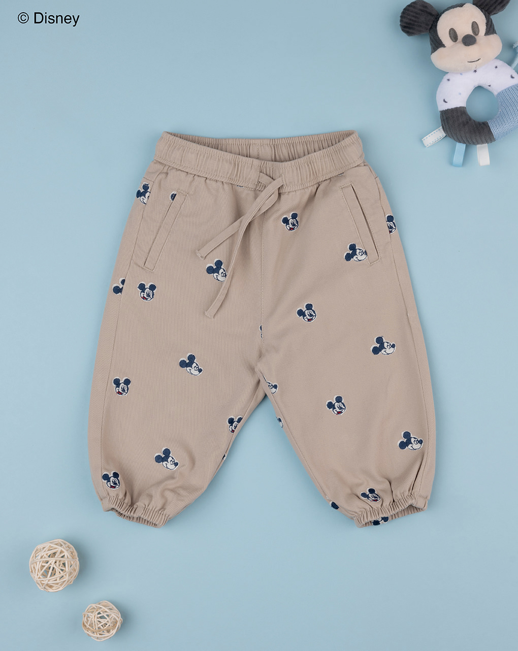 Pantalone bimbo marrone mickey mouse