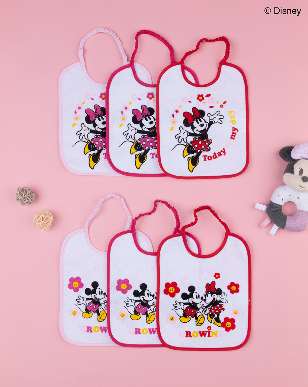 Pack 6 bavaglini grandi minnie