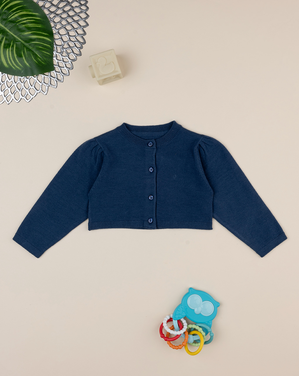 Cardigan tricot bimba blu