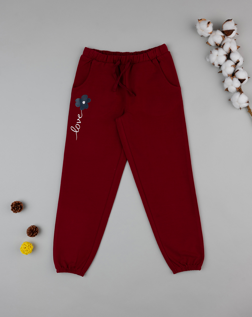 Pantalone bimba bordeaux