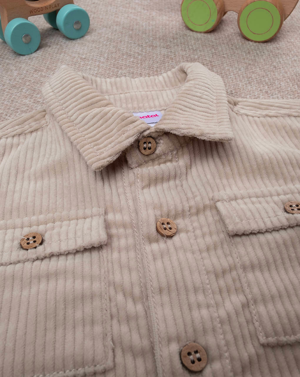 Camicia velluto bimbo marrone