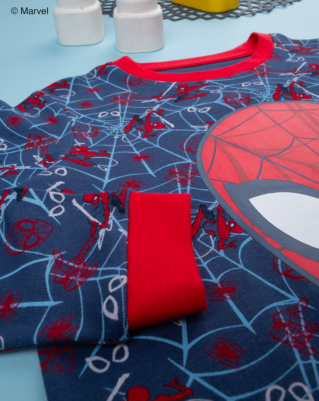 Pigiama lungo due pezzi "spiderman"