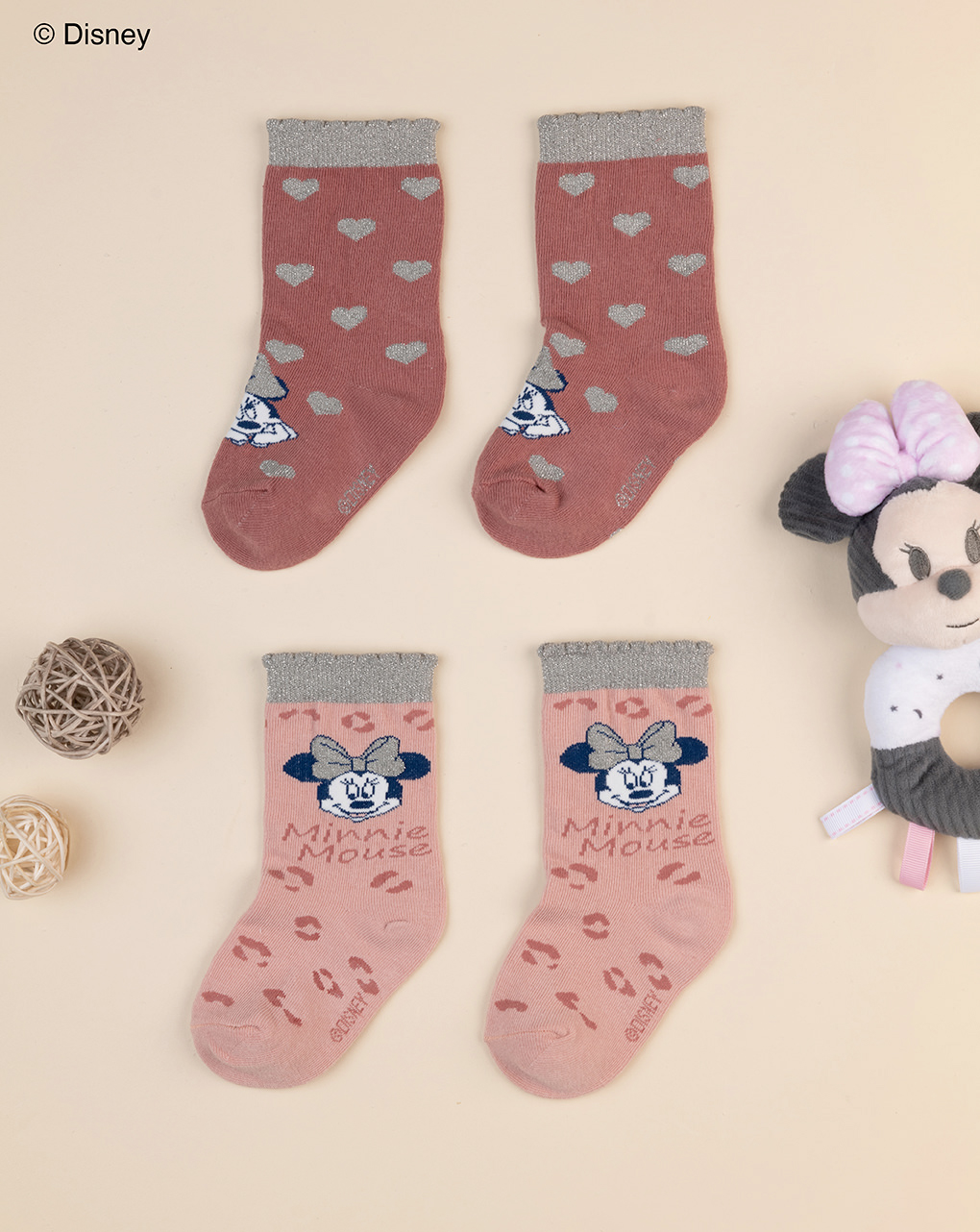 Pack 2 gambaletti bimba disney minnie