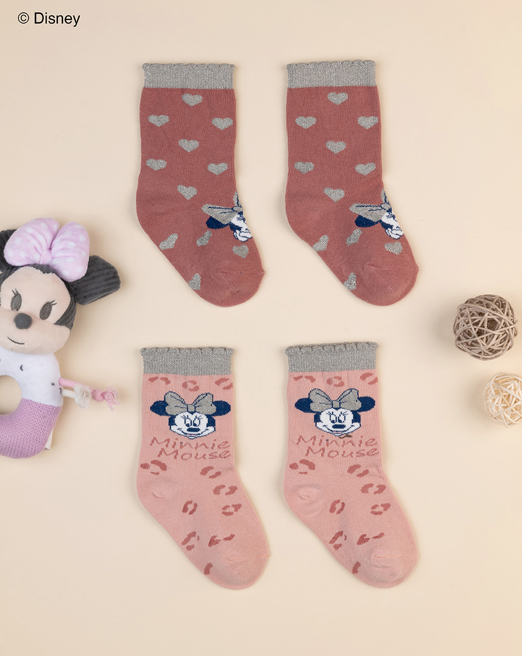 Pack 2 gambaletti bimba disney minnie