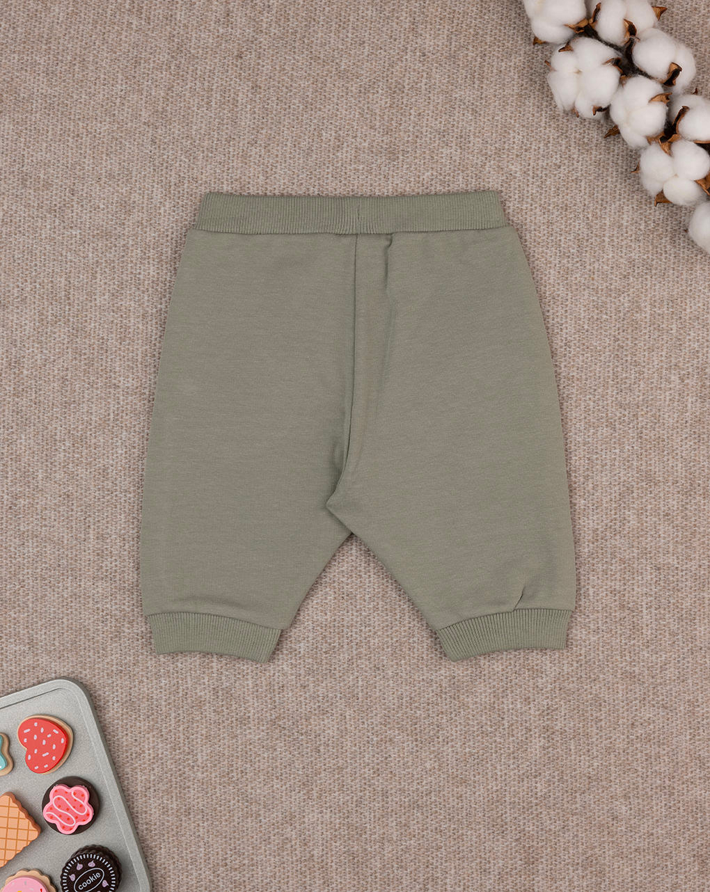 Pantalone felpato bimbo verde