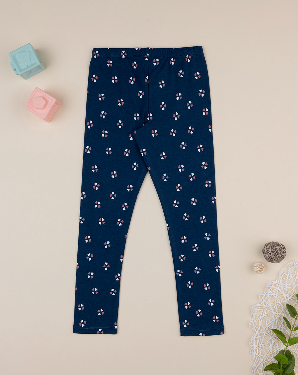 Legging bimba blu stampato