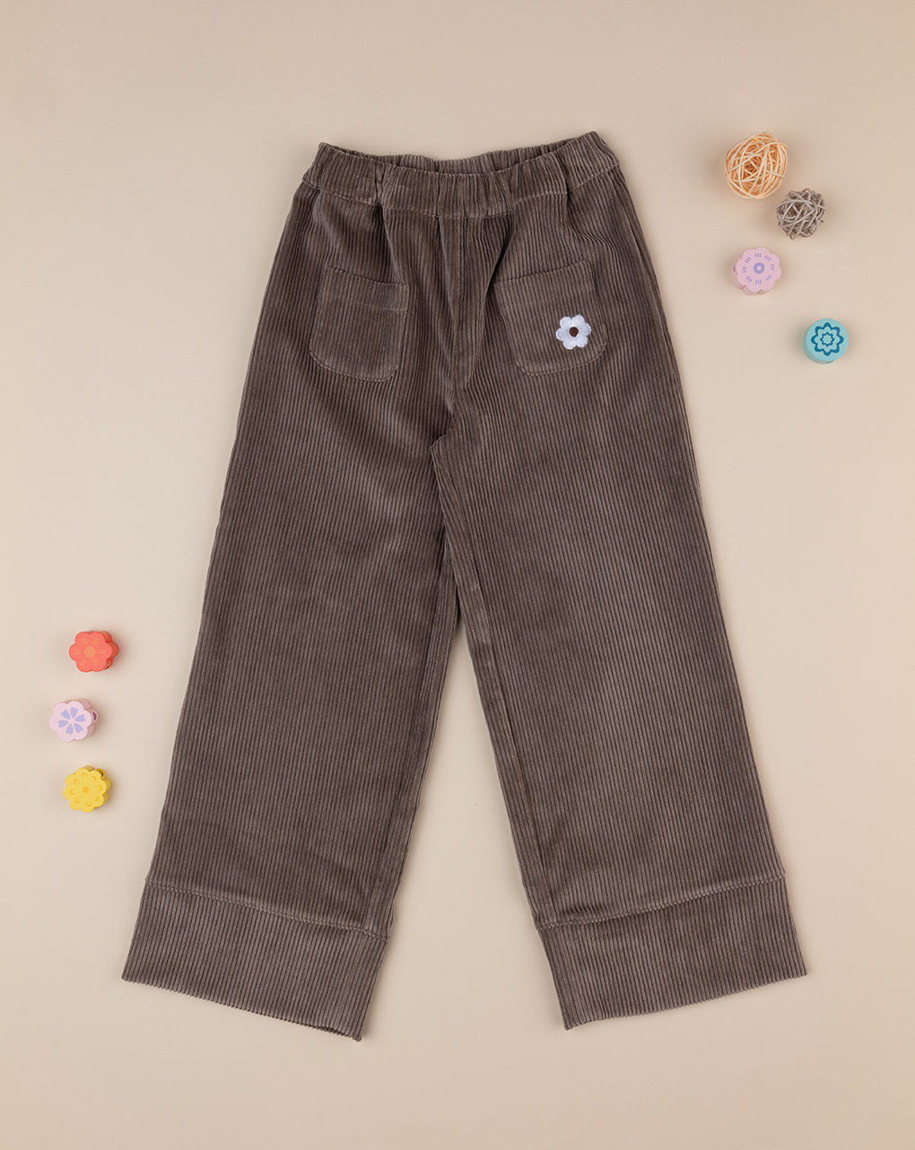 Pantalone palazzo marrone bambina