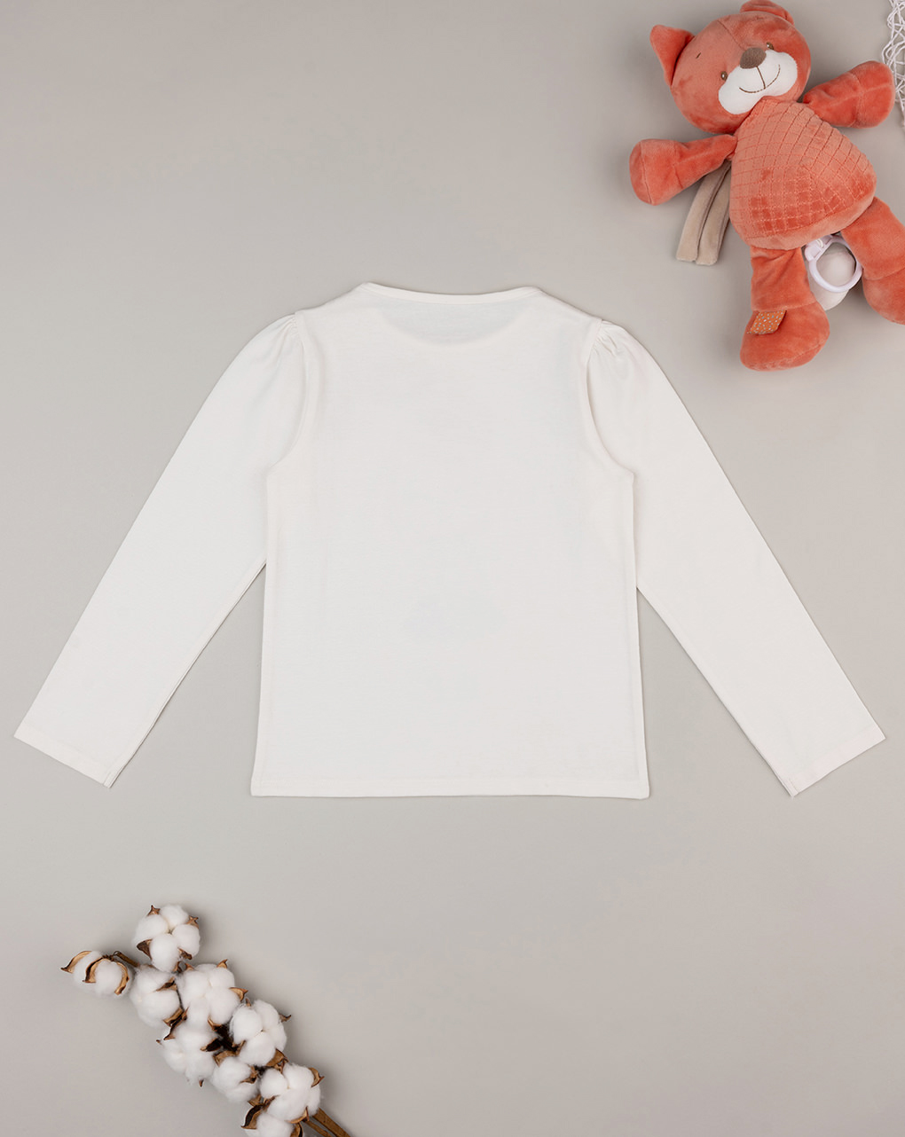 T-shirt bimba bianca stampata