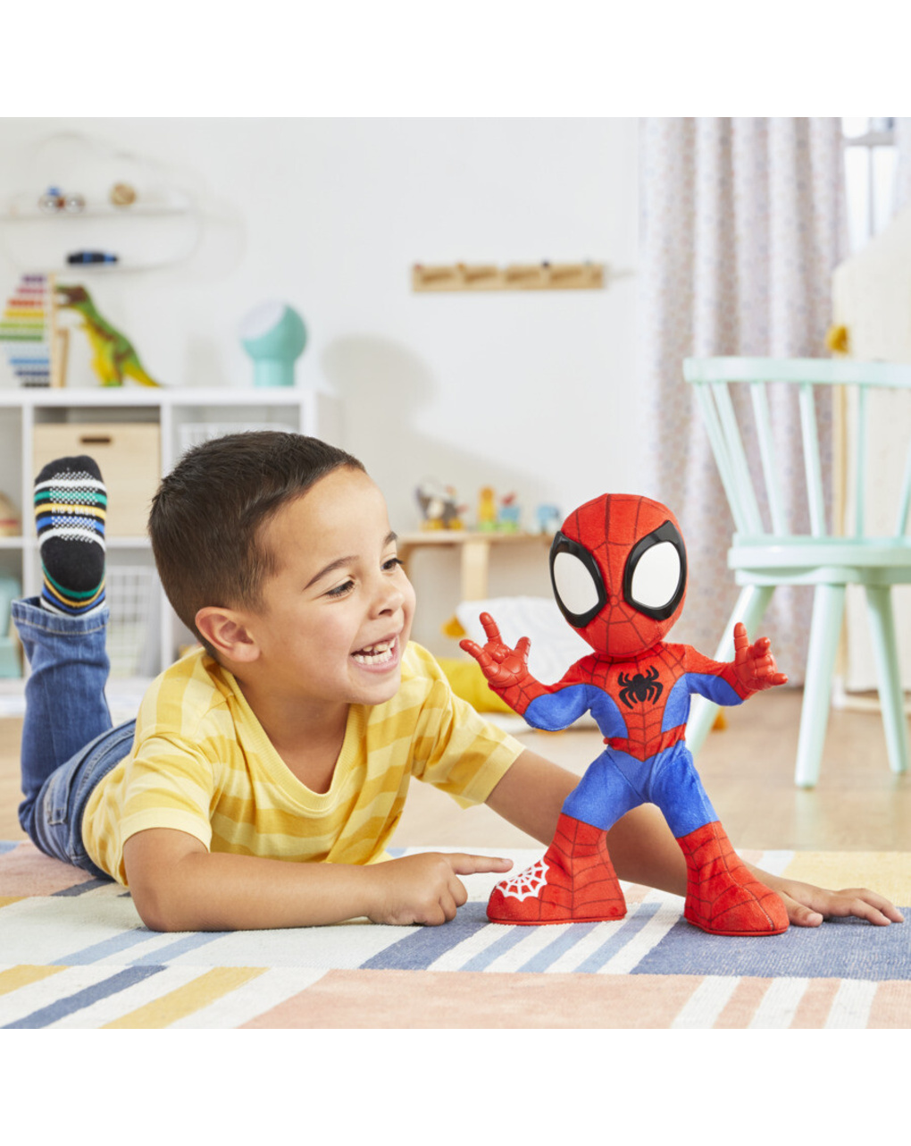 Spidey balla e gattona - peluche interattivo - 3+ - hasbro marvel spidey