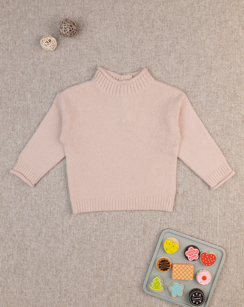 Maglia tricot bimba rosa