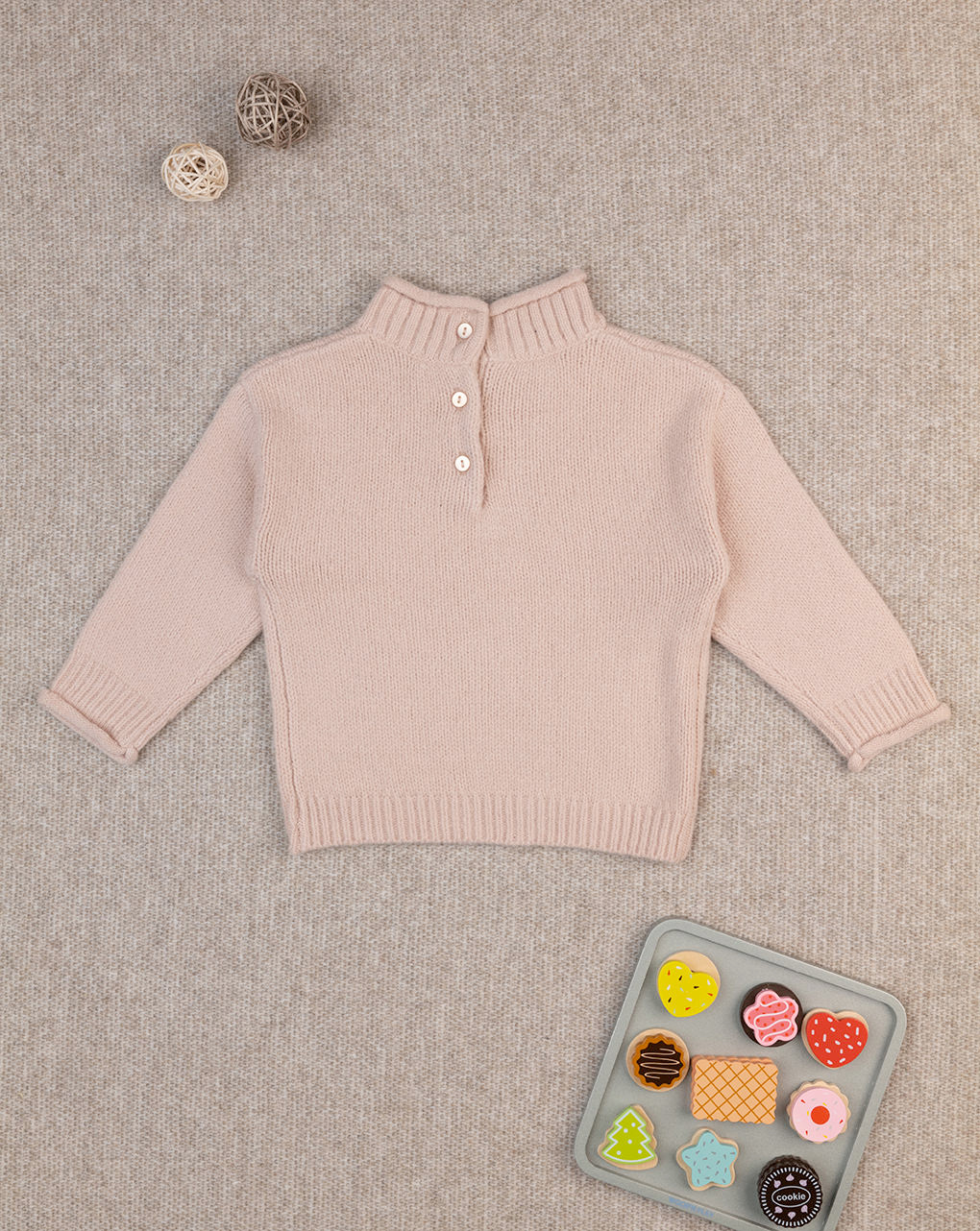 Maglia tricot bimba rosa