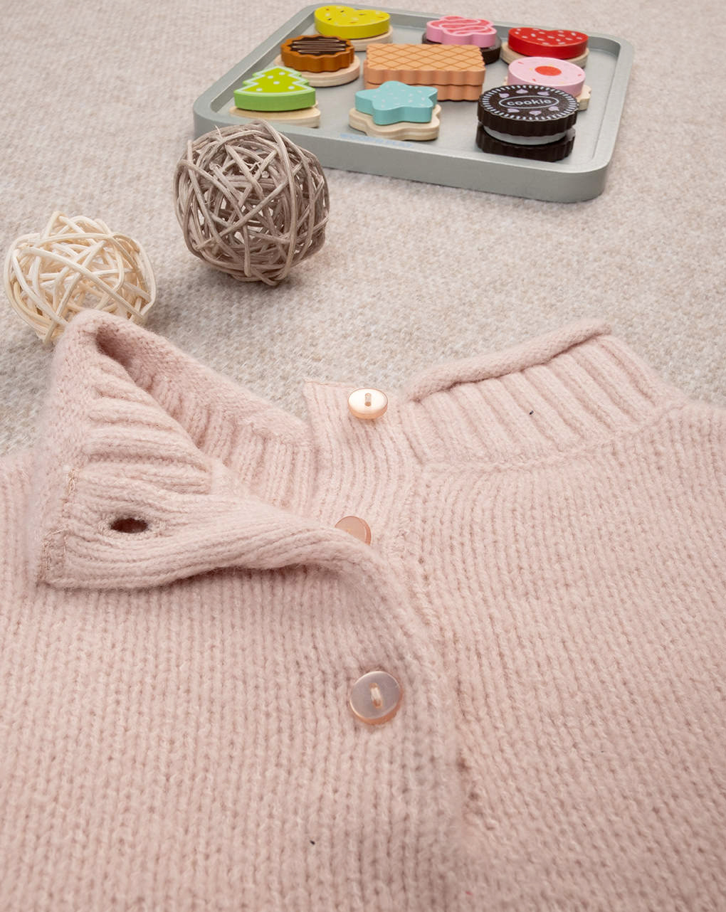 Maglia tricot bimba rosa