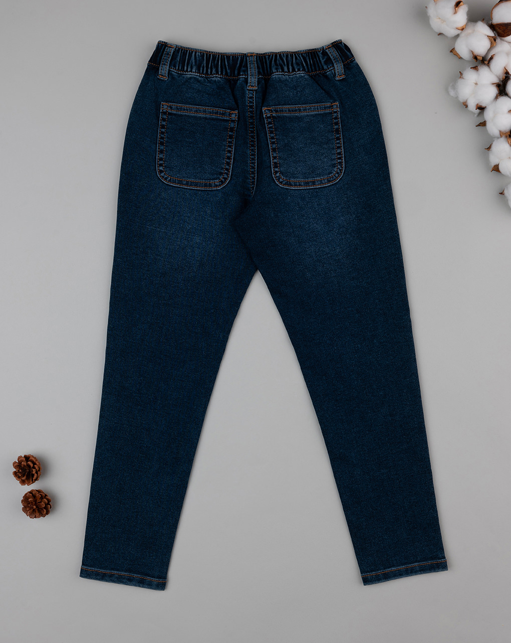 Pantalone denim bimba ricamato