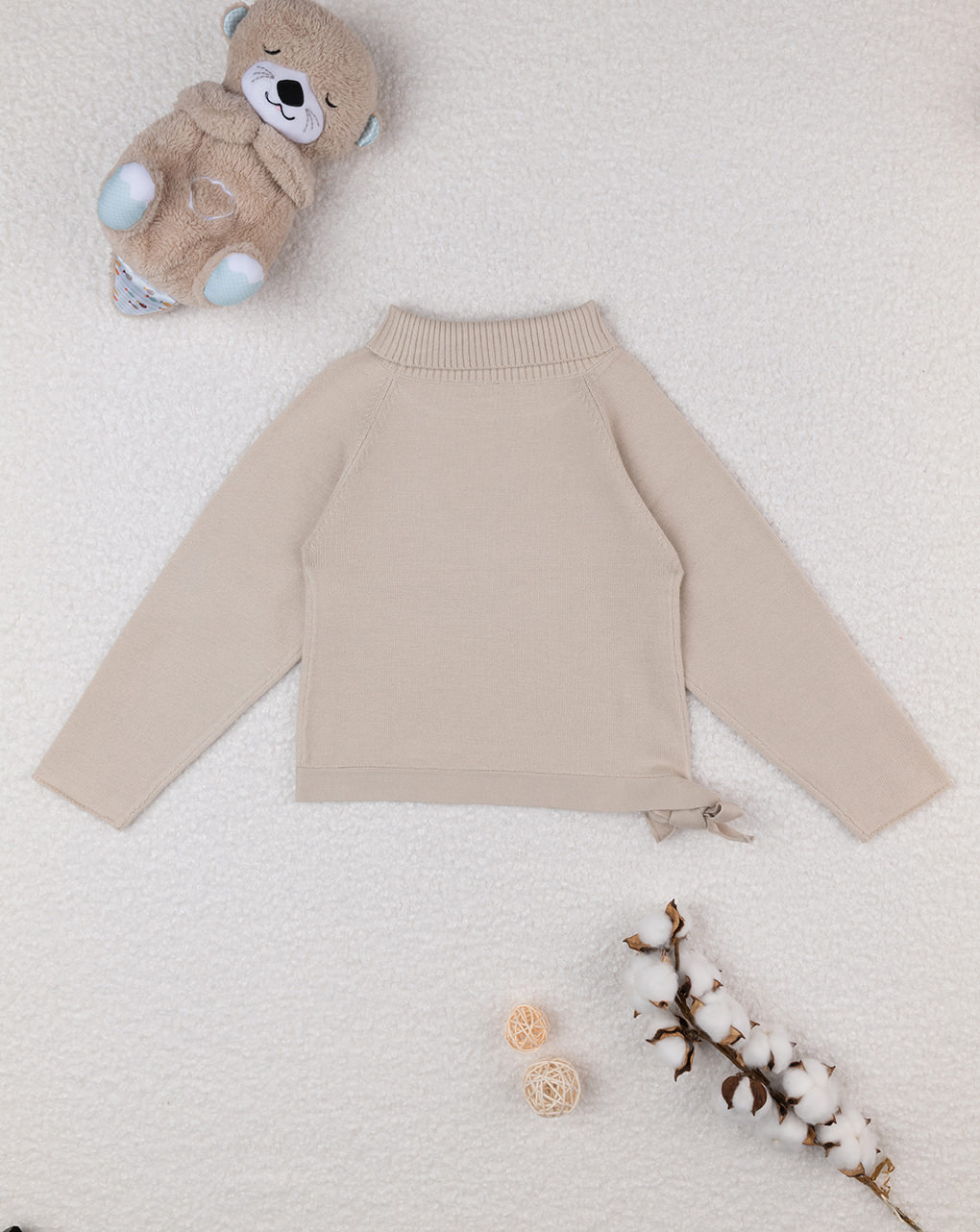 Tricot beige bambina