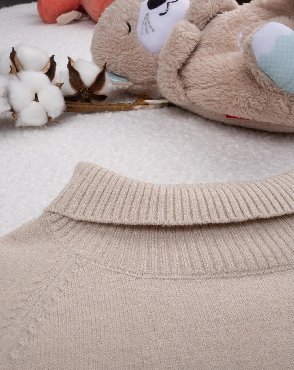 Tricot beige bambina