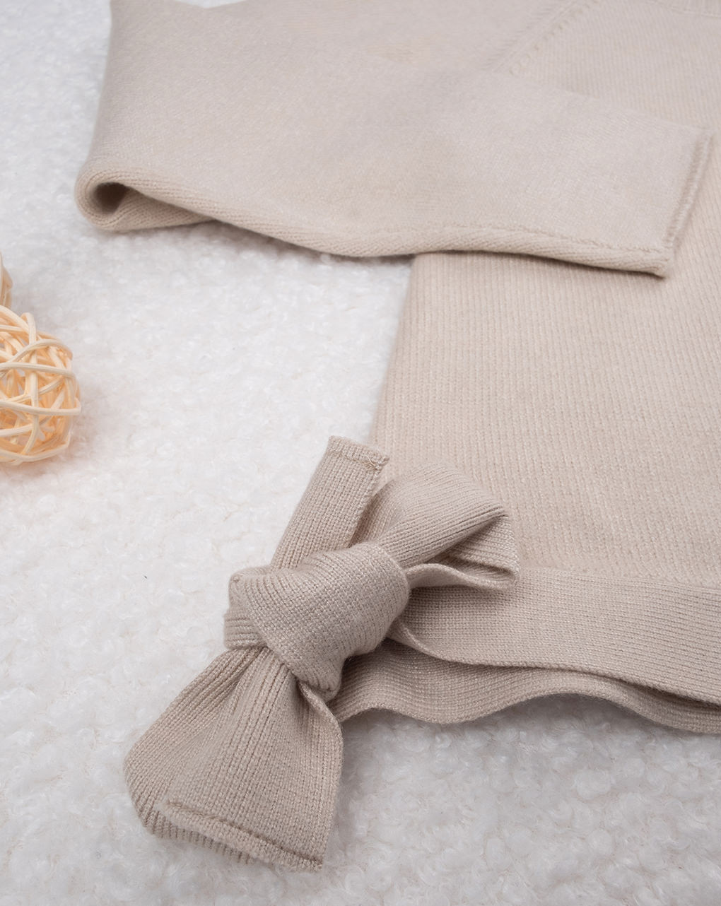 Tricot beige bambina