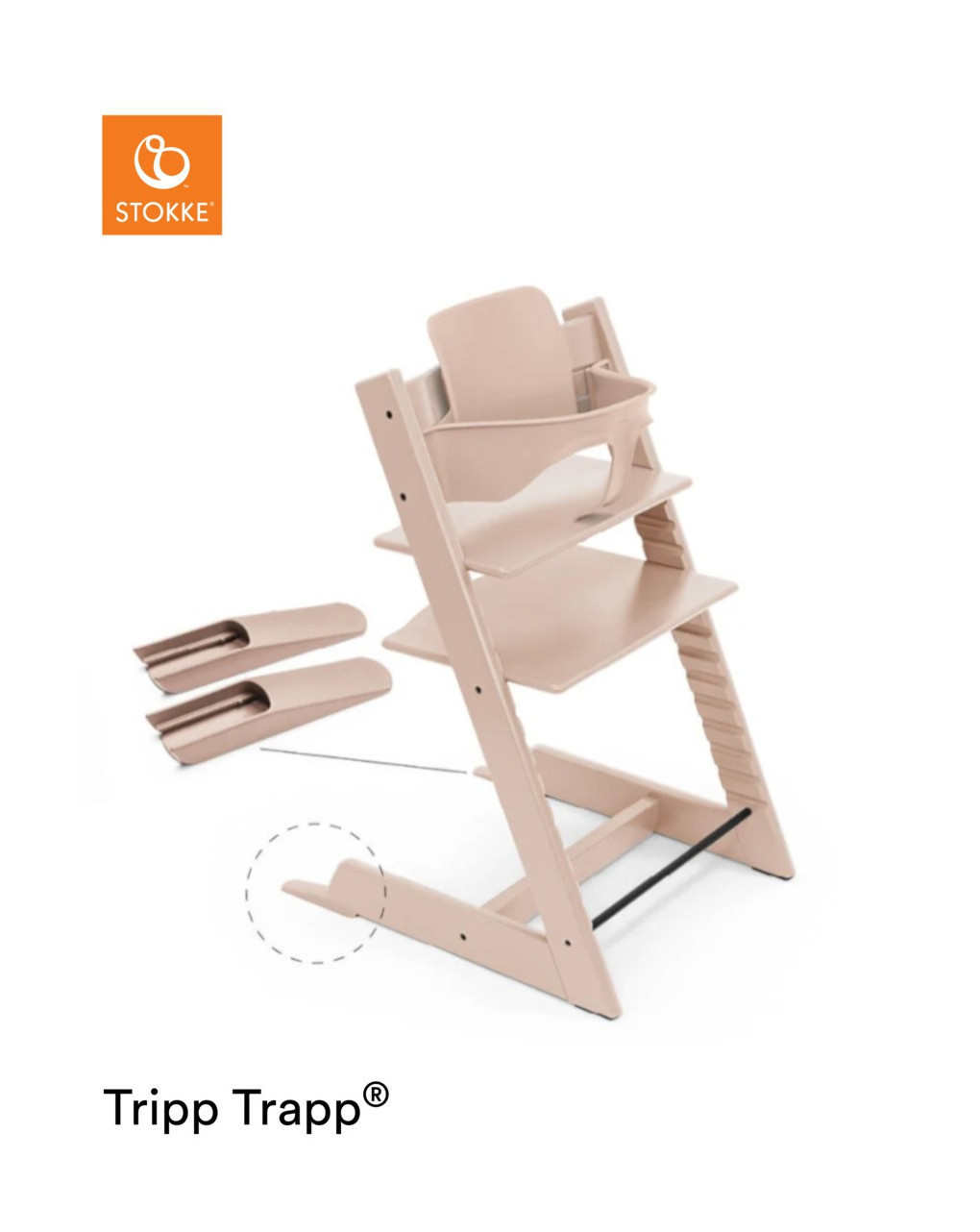 Tripp trapp® baby set² serene pink – stokke