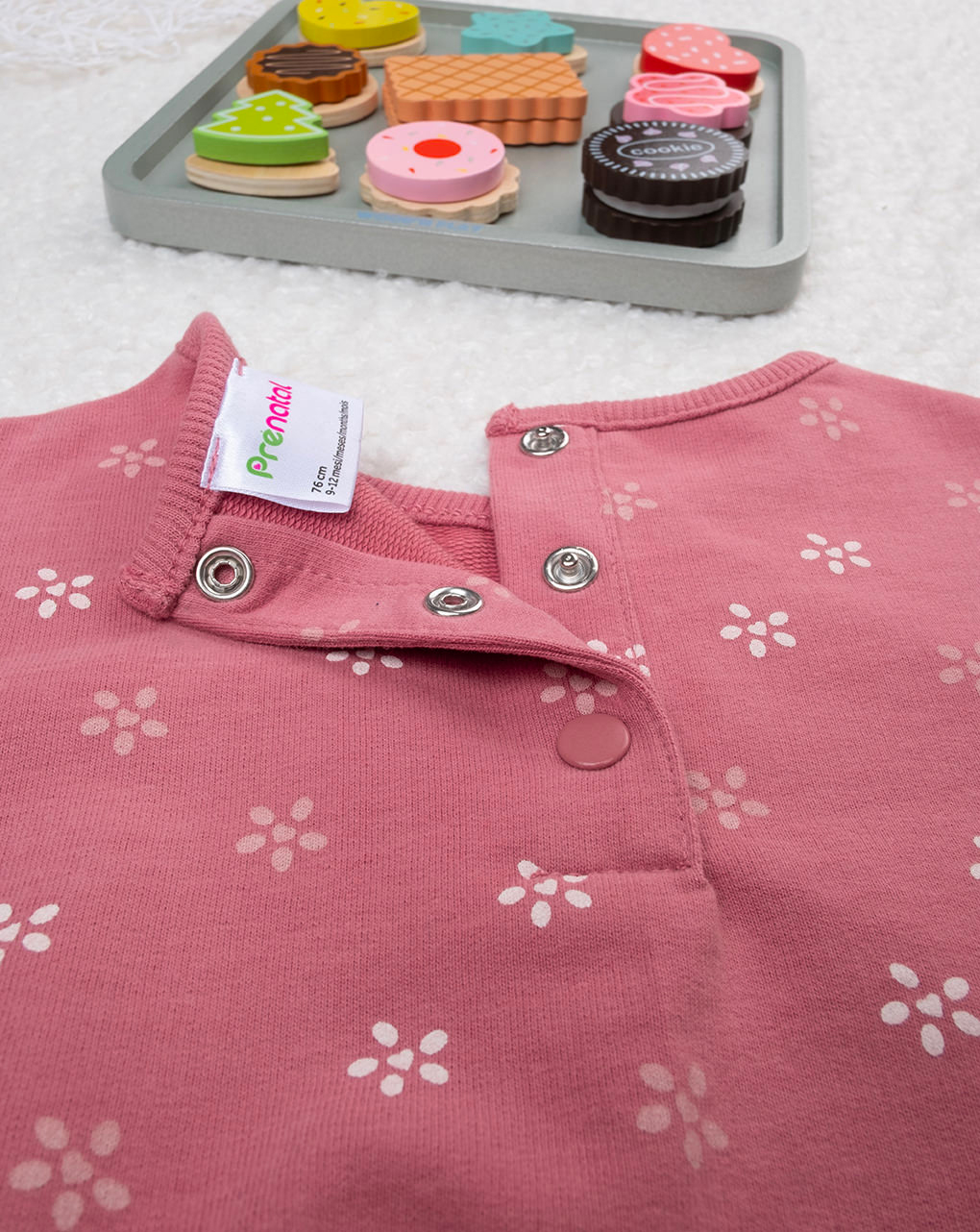 Maglia french terry bimba rosa