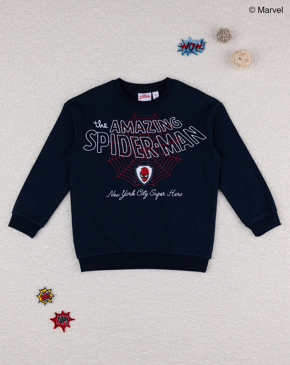 Maglia bimbo blu spiderman